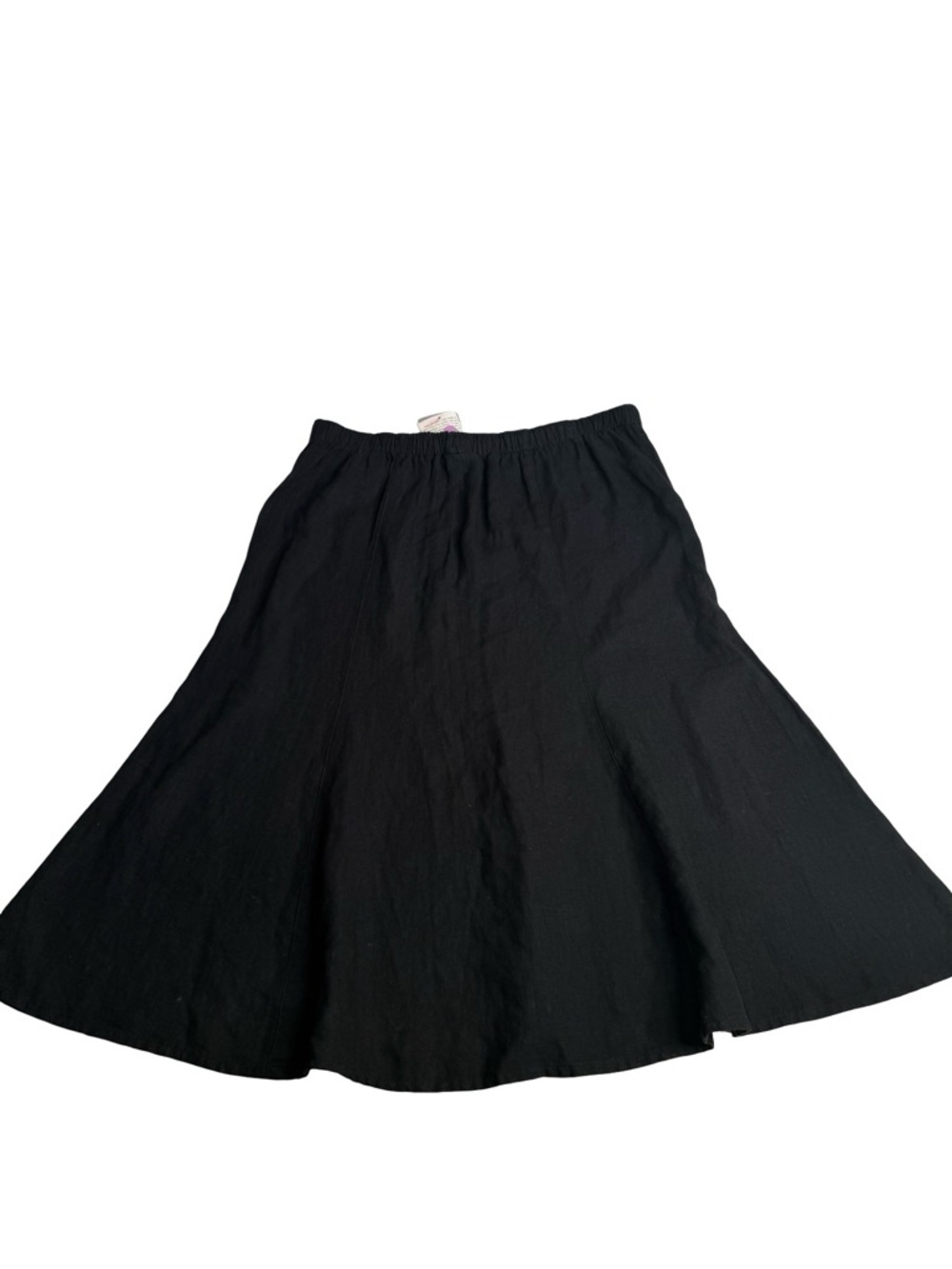 Black linen midi skirt by Two Star Dog in size M.  100% Linen